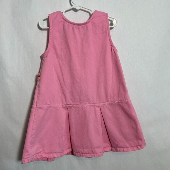 VTG Strawberry Shortcake Girls Dress 5T Pink Denim Jumper Embroidered Y2K 00s - Picture 3 of 6